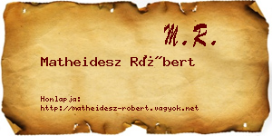 Matheidesz Róbert névjegykártya